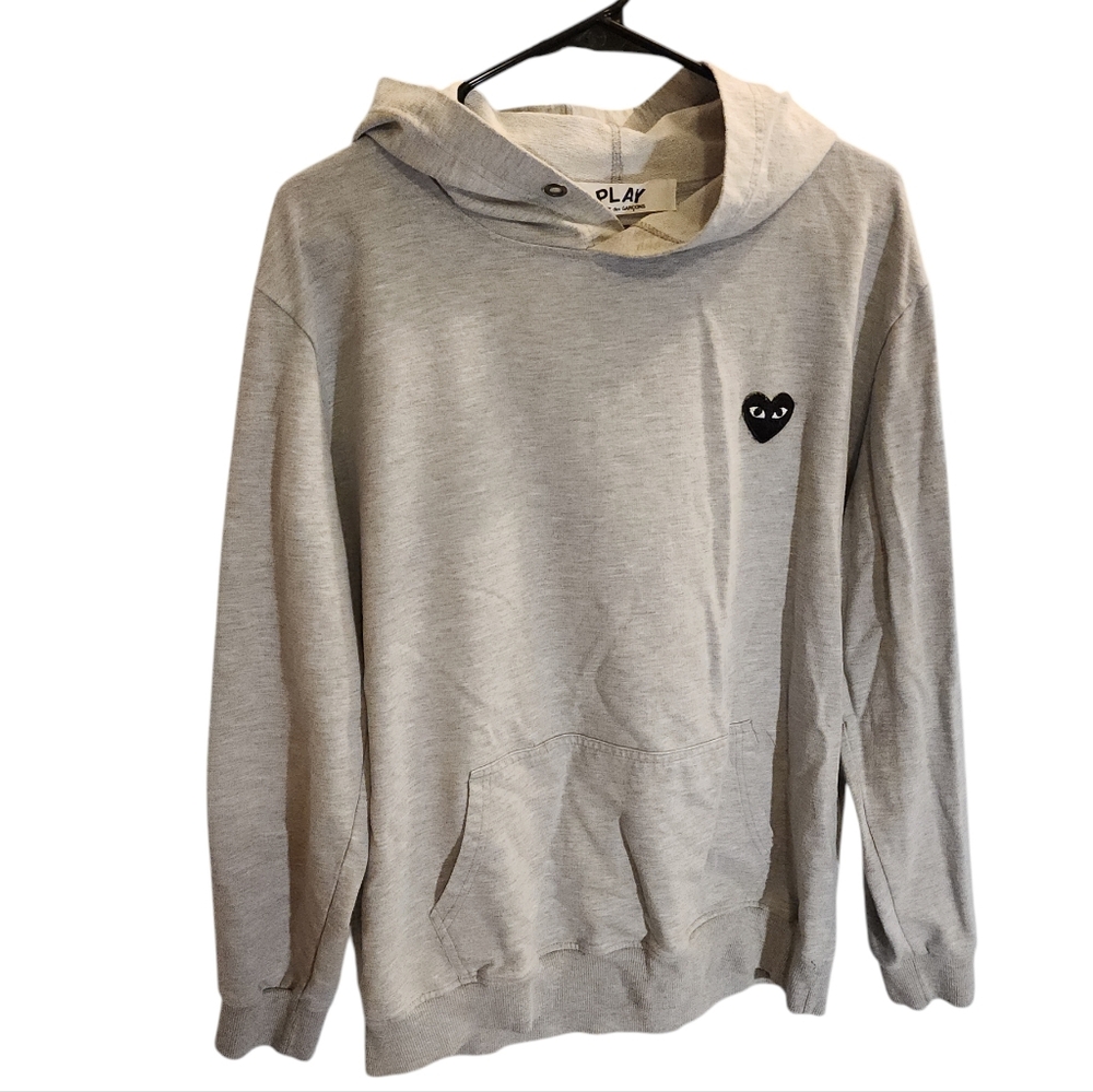 CDG Play grey hoodie 3xl black heart